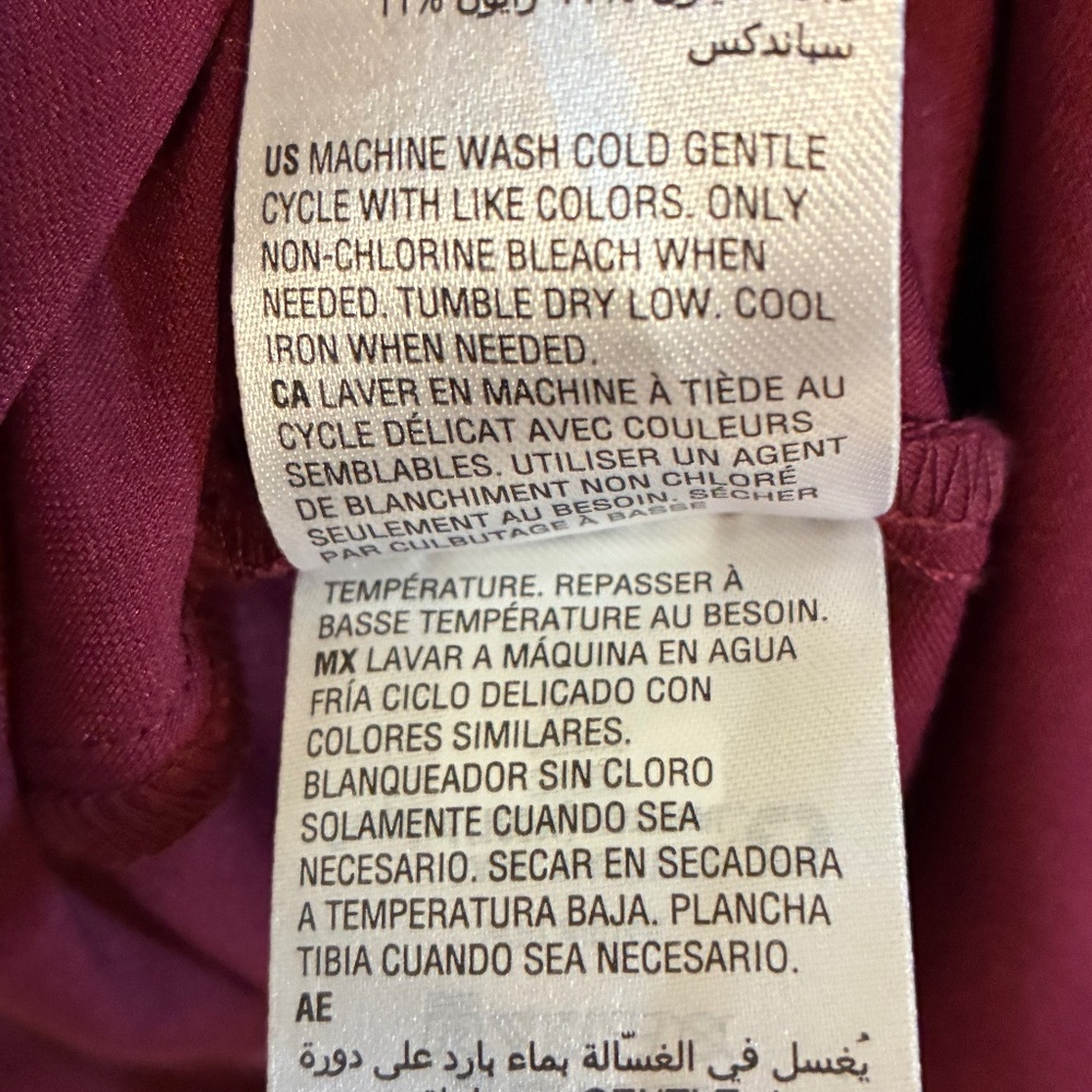 Alfani Burgundy Fit and Flare Dress, Sccop Neck Dress, Long Sleeves,  Medium - Picture 10 of 10